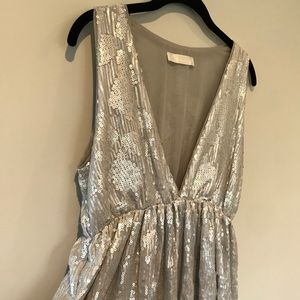 Show Stopper Silver Sequin Dress